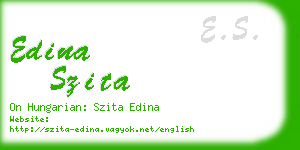 edina szita business card